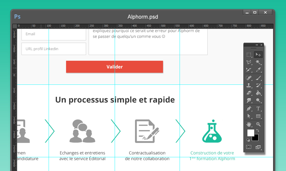 Réalisation de la maquette graphique