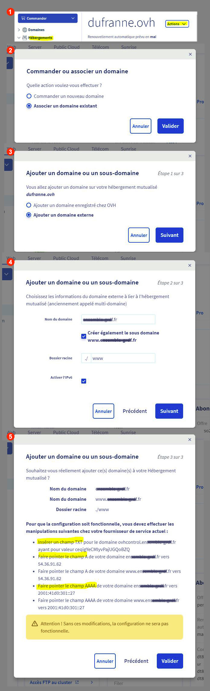 Configuration du domaine externe