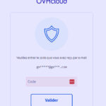 Exemple de fenêtre de double authentification OVH