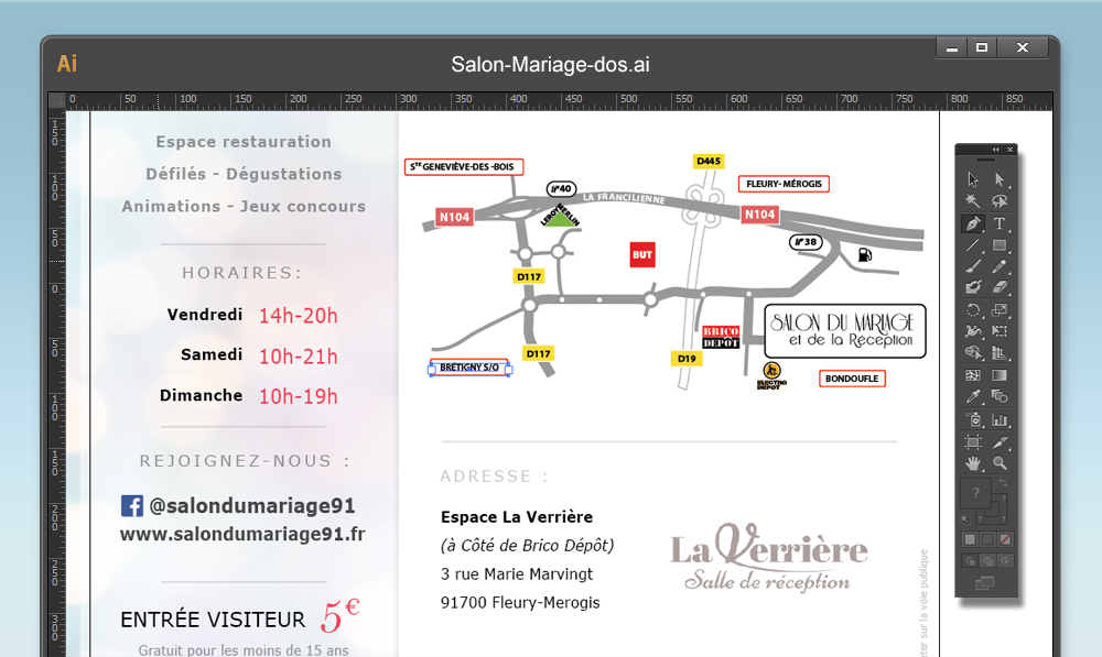 Vue du verso du flyer