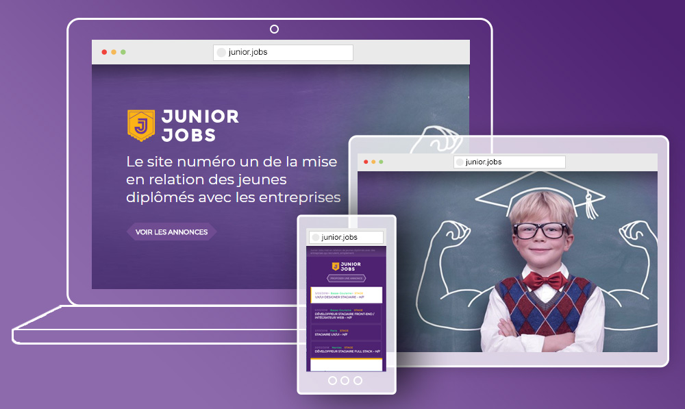 Page d’accueil du job board