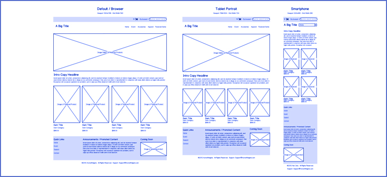 Exemple de wireframe ( ou pré-maquettes )