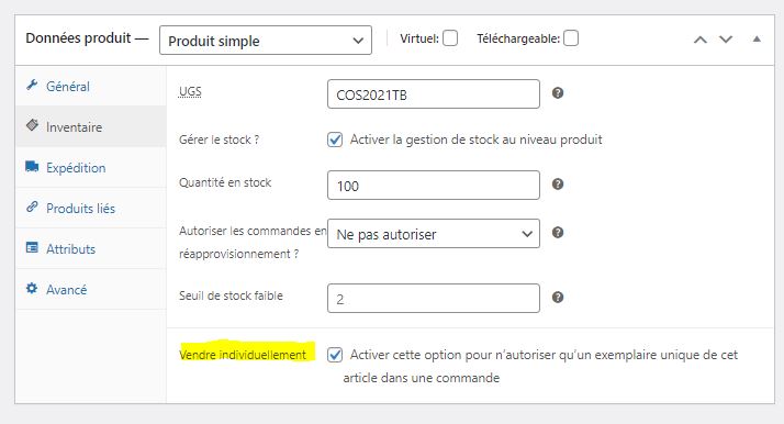 Interdire plusieur produits identiques dans le panier Woocommerce