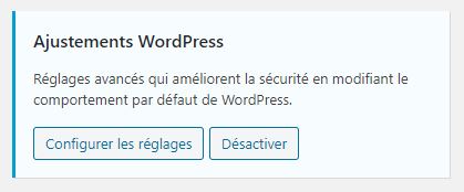 Ajustement WordPress iThemes Security